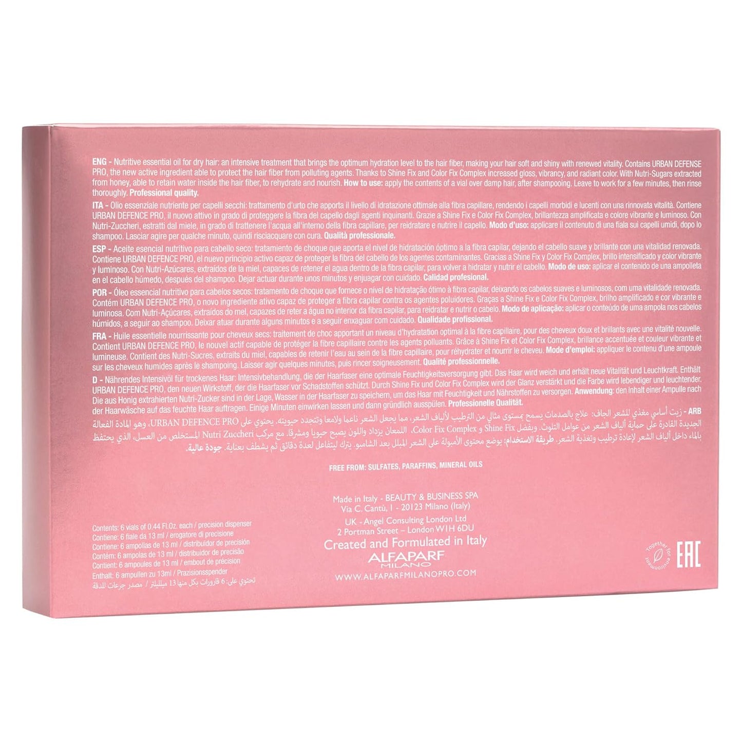 Alfaparf Moisture Dry hair Nutritive Essential oil ampules 13 ml