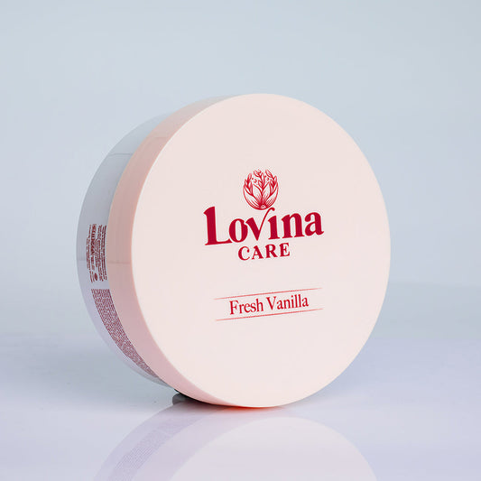 🤍 زبدة الجسم برائحة الفانيلا المنعشة – Lovia – 200 مل